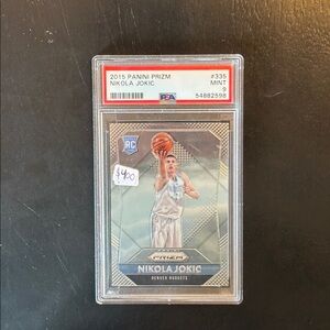 Nikola Jokic PSA Graded 9 2015 prizm base Rookie Card #335